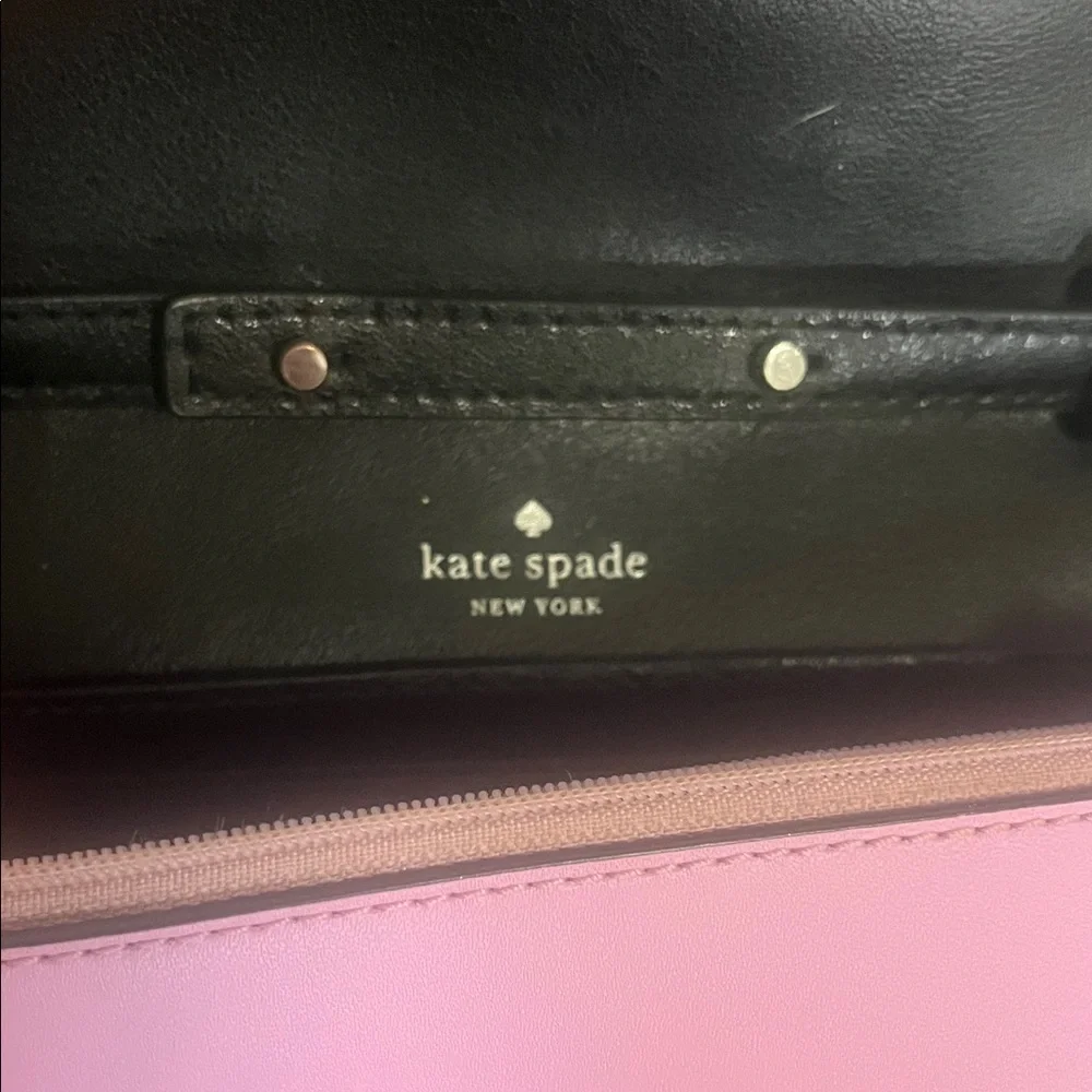 kate spade Pink Scallop-Trim Leather Crossbody Bag - Picture 2 of 5